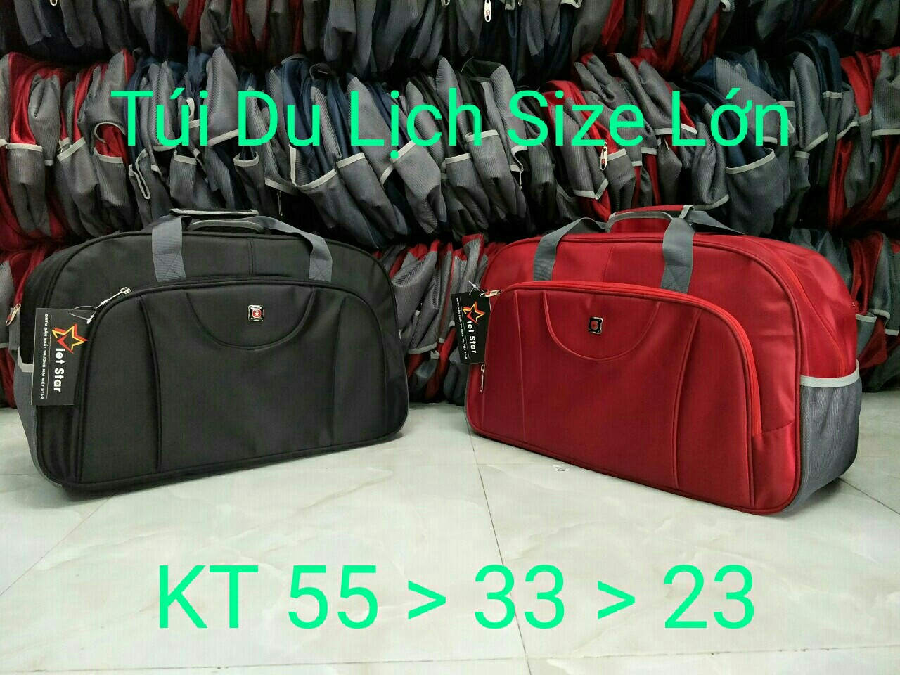55x33x23cm - túi xách du lịch hành lý về quê size lớn - túi trống