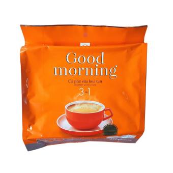 Combo 2 bịch Cafe sữa hòa tan Good Morning 3in1 Trần Quang 480gr/bịch (24 gói/ bịch)