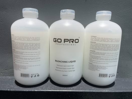 Bóc đỏ bóc đen GOPRO bóc tách màu kim loại chai 500ml, bóc sạch màu, không gây hại tóc, không khô tóc _ homemark