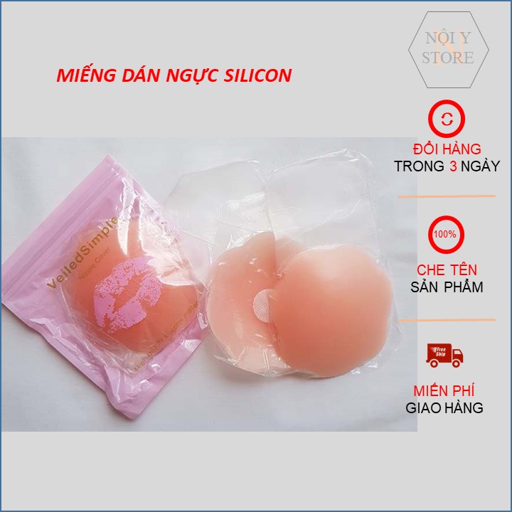 Cặp miếng dán nhũ hoa silicon nâng ngực cao cấp - Miếng dán nâng ngực che nhũ hoa silicon chống chảy