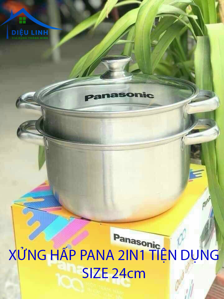 Xửng hấp pana 2in1 tiện dụng size 24cm
