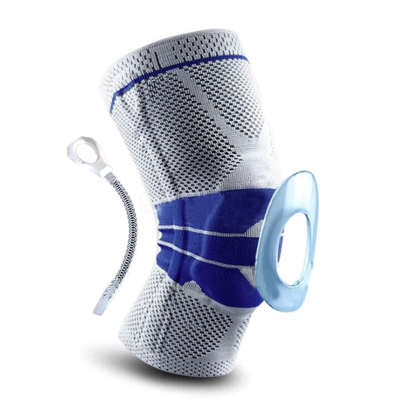 Đai bảo vệ khớp gối, đai bó gối thể thao Silicon cao cấp, 2 Lò xo trợ lực, hỗ trợ vận động