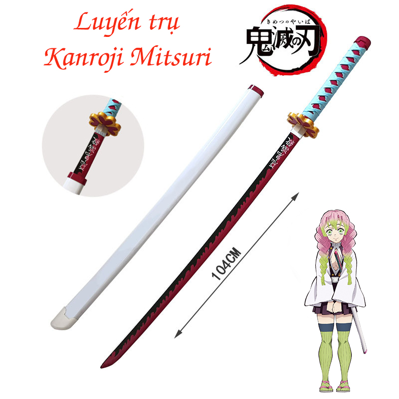 Kiếm gỗ Cosplay các nhân vật trong Kimetsu No Yaiba bằng gỗ dài 1m đủ bộ dành cho các fan (có giá đỡ