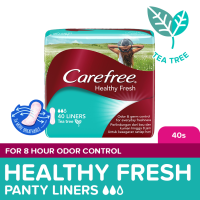 Carefree Healthy Fresh Panty Liners 40s - Feminine Care Odor Control Absorb Discharge