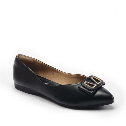 Giày búp bê nữ phối nơ khóa soàn chữ v xinh xắn, bb x15 - BQ thương hiệu Việt