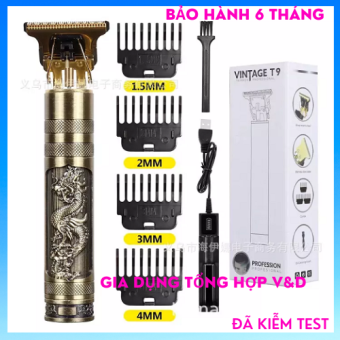 Tông Đơ Cắt Tóc Chấn Viền VINTAGE T9 Cao cấp Salon và Gia Đình Công Suất Mạnh Mẽ, Thiết Kế Sang Trọng Đẳng Cấp - Tông Đơ Cắt Tóc Trẻ Em Và Người Lớn.