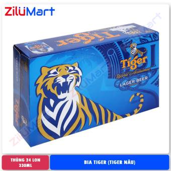 Thùng 24 lon bia Tiger nâu loại 330ml