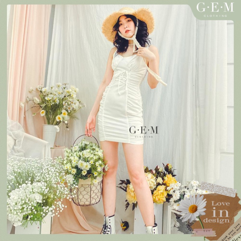 Đầm dây trắng đan eo Phoebe Dress Gem Clothing SP006188