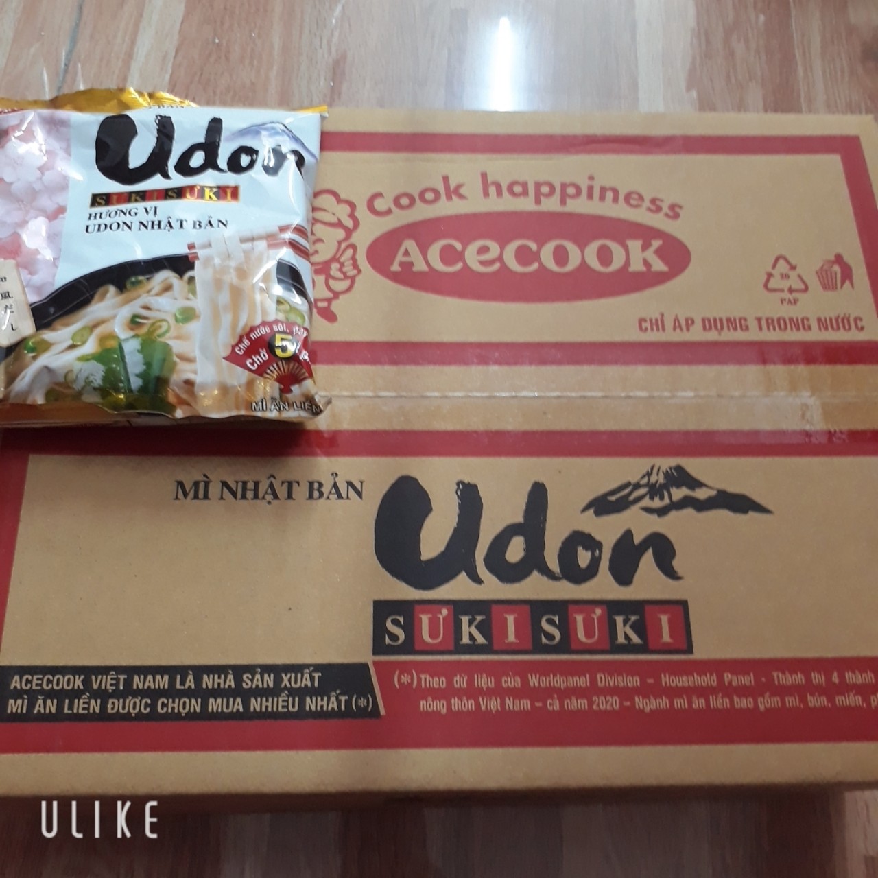 Thùng mì Udon nhật bản rong biển gồm 24 gói
