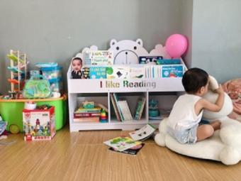 Kệ giá sách hình gấu 1 tầng ngăn chứa đồ