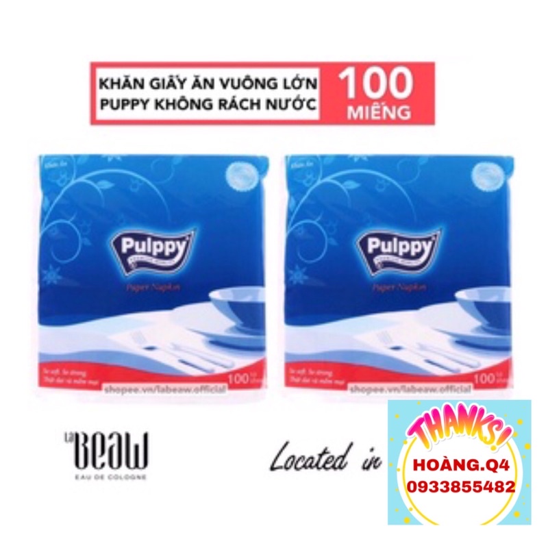 ⚡Khăn giấy xấp pulppy xanh 100 tờ cam kết chính hãng⚡