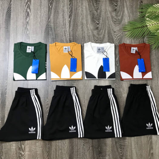 Set bộ quần áo adidas nữ; Bộ đồ mặc nhà nữ vải cotton siêu xinh, thấm mồ hôi cực tốt; Đồ bộ đồ đẹp; Đồ ngủ; Bộ lửng-Đan cherry