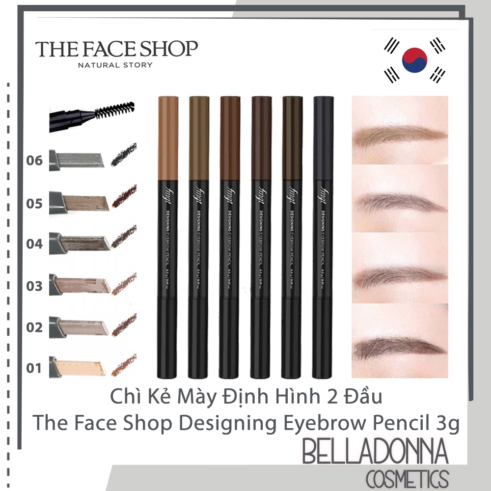 [HCM] Chì Kẻ Mày Định Hình 2 Đầu The Face Shop Designing Eyebrow Pencil 3g