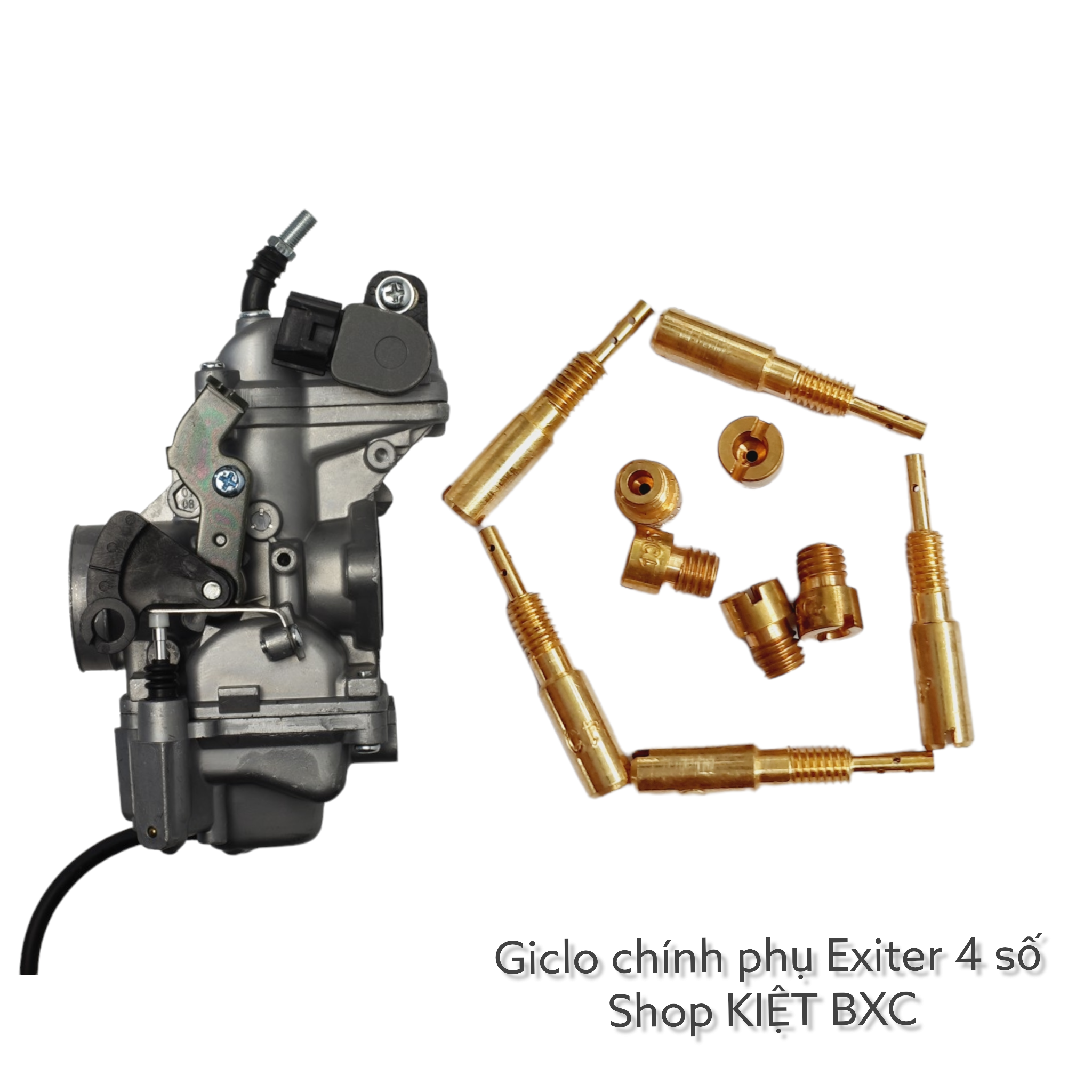 Giclo xăng bộ chế exiter 4 số