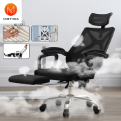 Ergonomic Korean Style Office Gaming Chair with Footrest, Brand XYZ