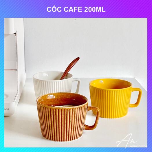 Cốc ly cà phê Cafe gốm sứ 200ml