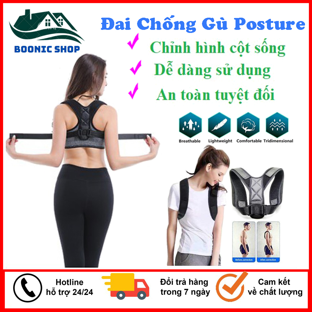 Đai chống gù lưng posture - đai chống gù lưng nhật siêu thoáng khí - hàng freesize phù hợp mọi lứa tuổi - dễ sử dụng