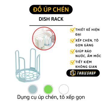 Giá úp chén, bát - Giá nhựa úp chén bát ráo nước có thể xếp gọn, tiết kiệm không gian - Khay úp ly