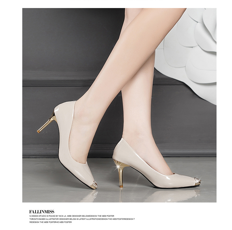 Giày Cao Gót Giày Nữ 2020 Xuân Mẫu Mới Dễ Phối Mốt Thời Thượng Màu Đỏ Giày Cưới Đầu Nhọn Gót Nhọn Giày OL Giày Công Sở 16