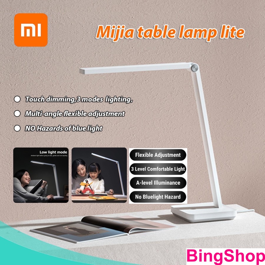  Đèn bàn thông minh Xiaomi Mijia lamp Lite Chống Cận bảo vệ mắt chính hãng cao cấp - Đèn học chống cận Xiaomi Mija Lite 