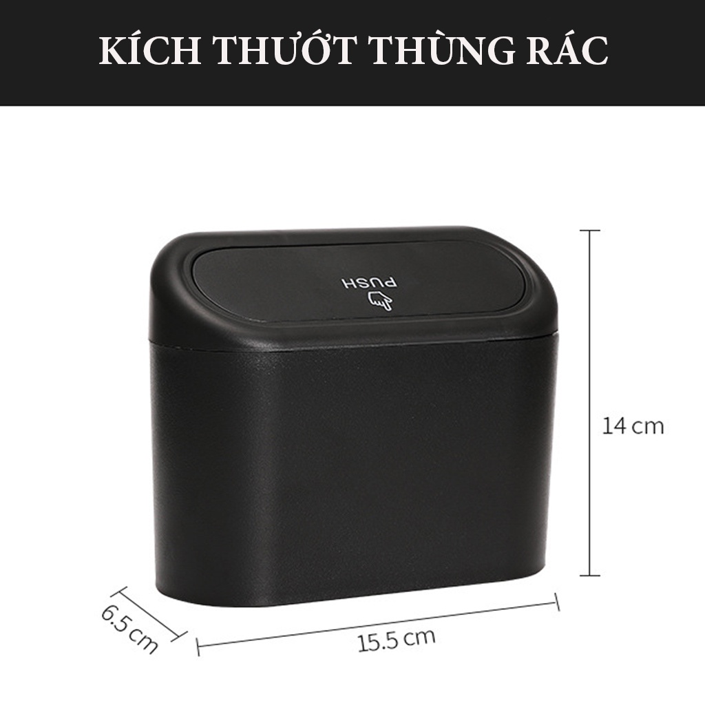 Thùng rác mini để xe ô tô - thùng rác đa năng gắn cửa xe, văn phòng nhỏ gọn tiện lợi