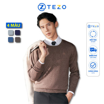 Áo len nam cổ tròn thiết kế phối cổ Tezo - 22ALOT002 - TEZO OFFICIAL