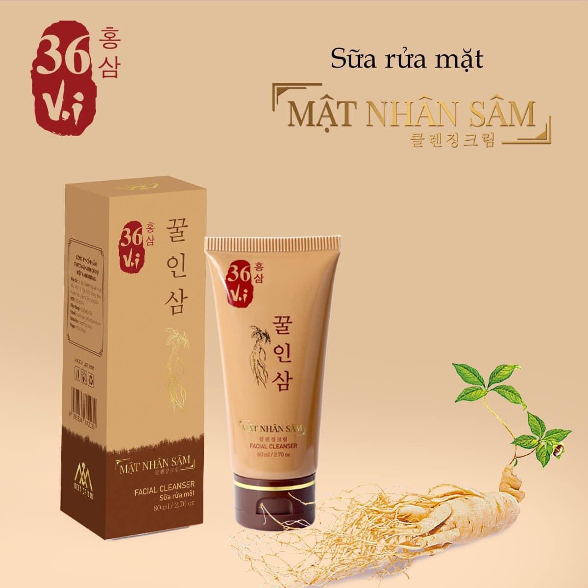 Sữa rửa mặt mật nhân sâm 36 vị chính hãng