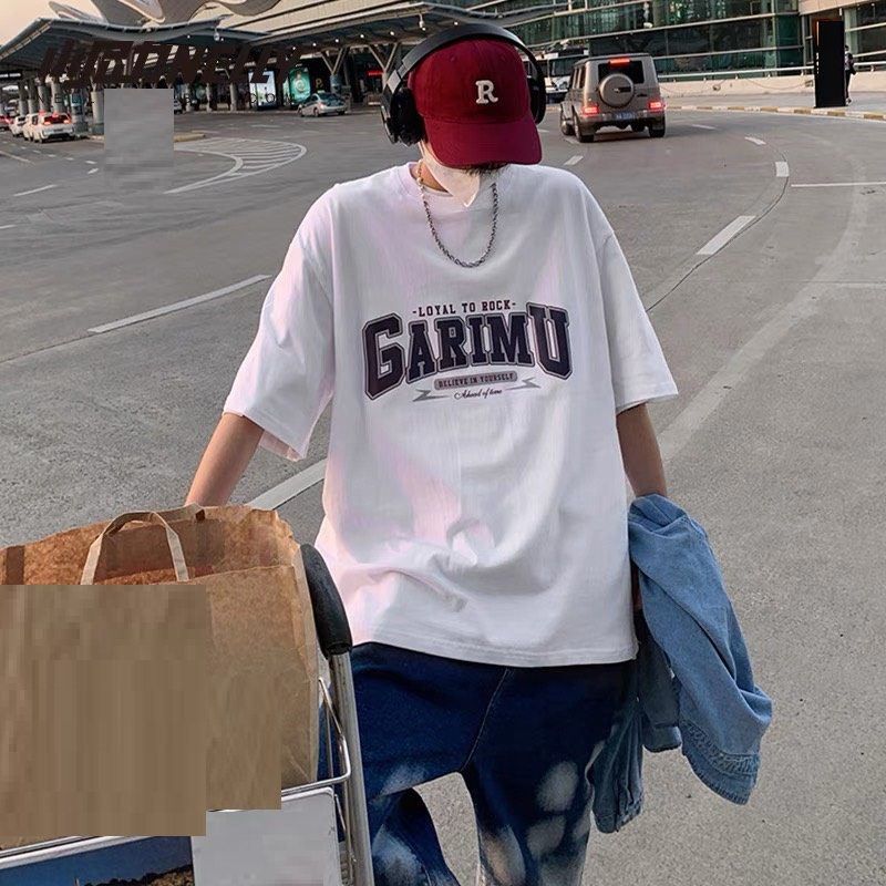 Áo thun garimu unisex basic tee 100% cotton, phông trơn nam nữ tay lỡ oversize form rộng mã: at-garimu