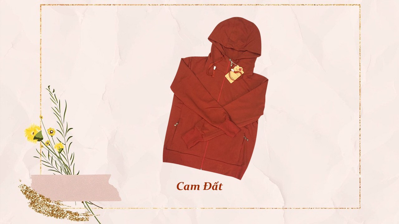 Áo khoác nữ màu cam đất- chất đẹp