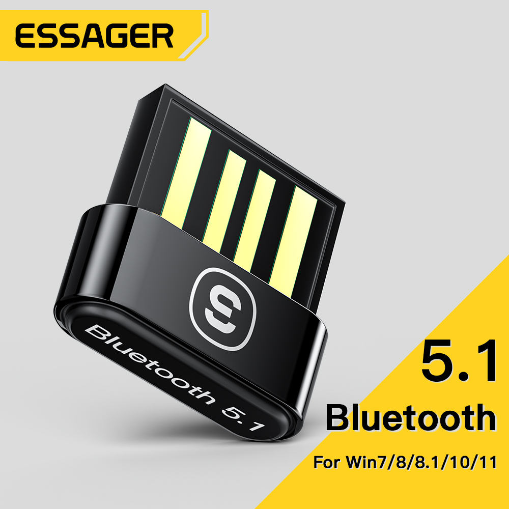 Essager USB Bluetooth Adapter Bluetooth 5.1 for PC Laptop Wireless Speaker Music Audio Receiver USB Transmitter