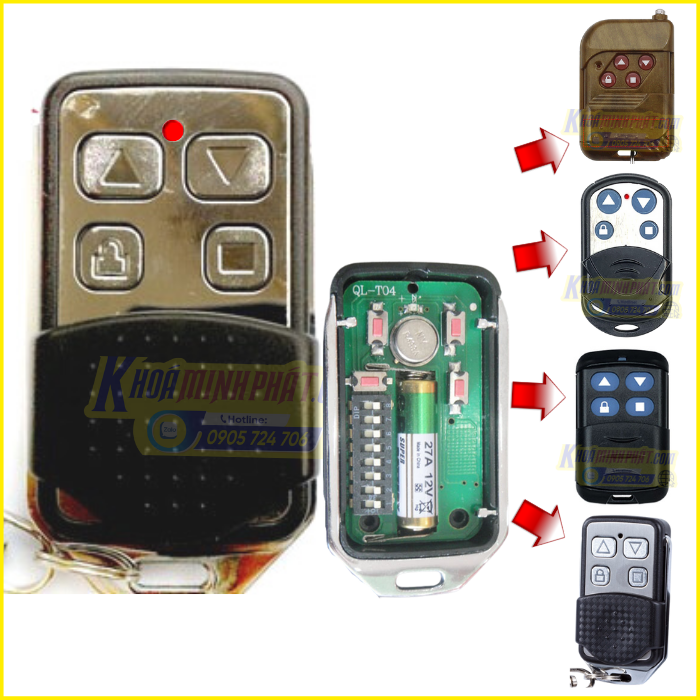 Hướng dẫn Làm Chìa khóa Remote Cửa cuốn Tec 433