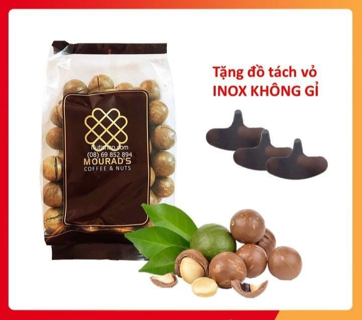 Hạt macca nứt vỏ mourad's túi 500g - hàng chuẩn úc