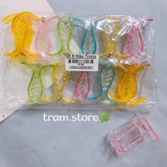 Vỉ 12 Kẹp tóc càng cua kiểu màu