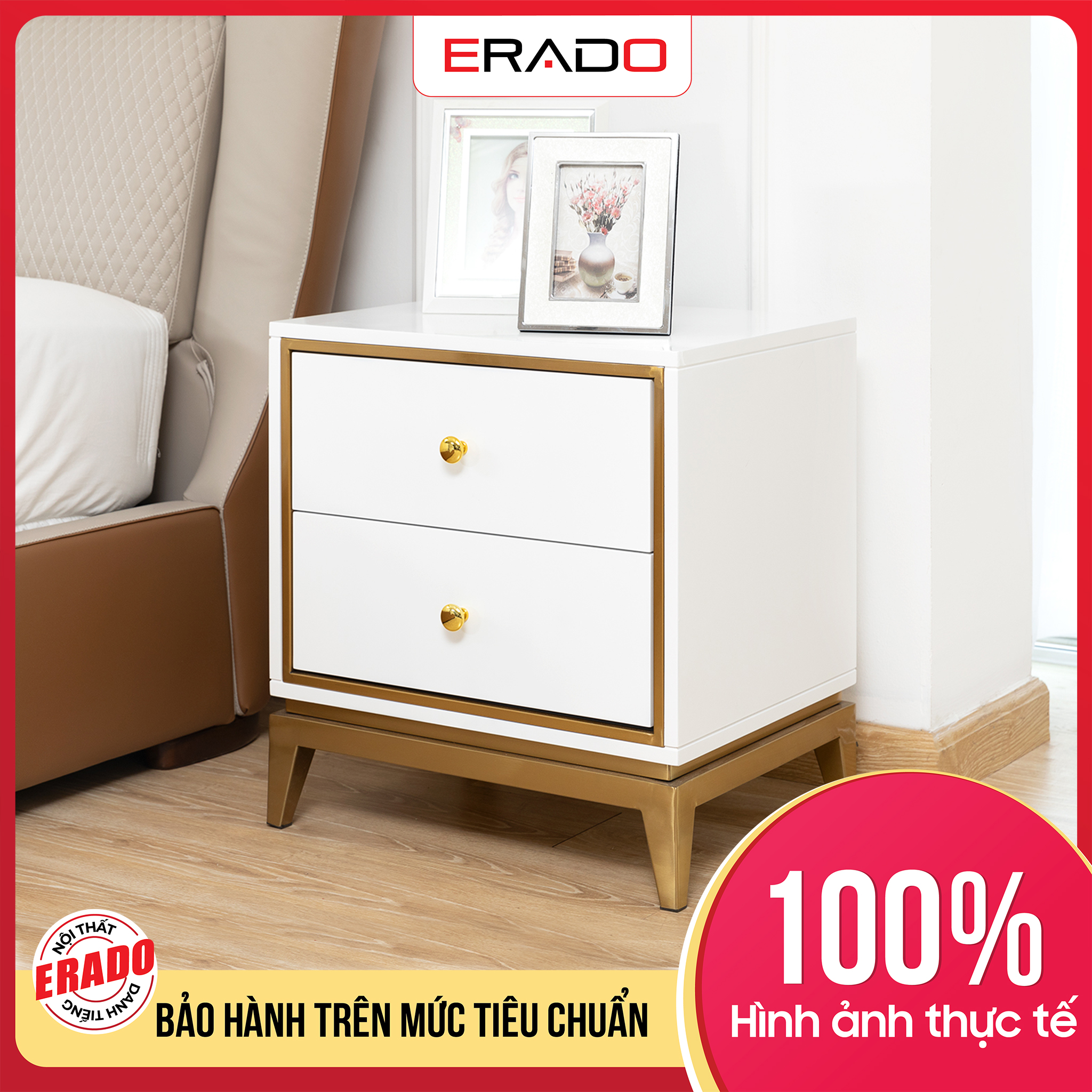 8591 high-end imported wood frame Erado bedside table