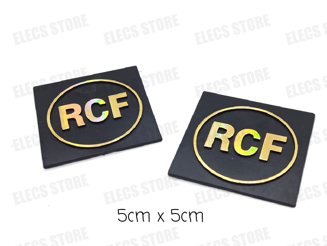 Bộ 2 tem loa, nhãn mác dán thùng loa, thùng sub rcf