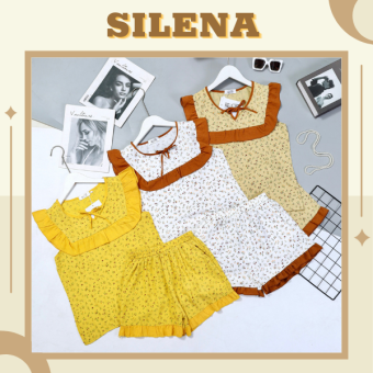 Đồ Bộ Nữ Mặc Nhà Ngủ Dễ Thương Kiểu Đẹp Mùa Hè Chất Đũi Mát Quần Đùi Có Túi 221 SILENA