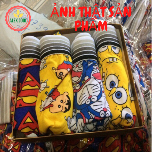 Quần sịp nam đùi hoạt hình doremon thun lạnh 4 chiều - nhiều màu - dạng đùi - họa tiết hoạt hình - vải mền mịn - quần boxer nam - thấm hút mồ hôi - cute cao cấp - Alex Cool - C