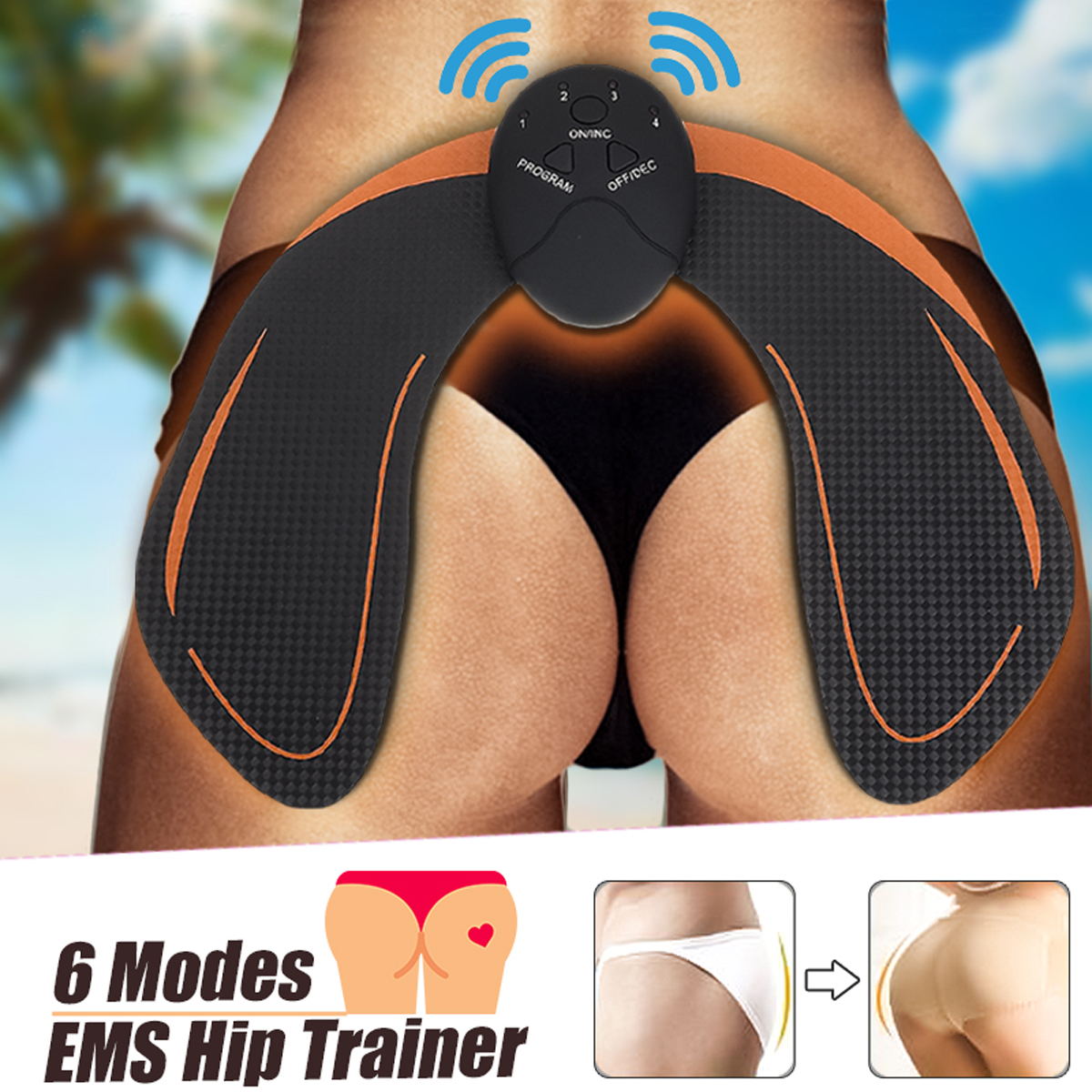 Dụng cụ tập mông đẹp dụng cụ tập mông ems miếng dán mát xa miếng dán mông thon gọn tập luyện kích thích cơ bắp