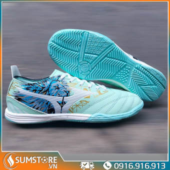 Giày Bóng Đá Đế Bằng Futsal Mizu Sói Ngọc - Giày Đá Banh May Full Đế