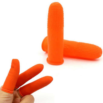 ruixinguoji JUNY 100 Cái Dày Nail Art Cao Su Tự Nhiên Bảo Vệ Ngón Tay Găng Tay Bao Gồm