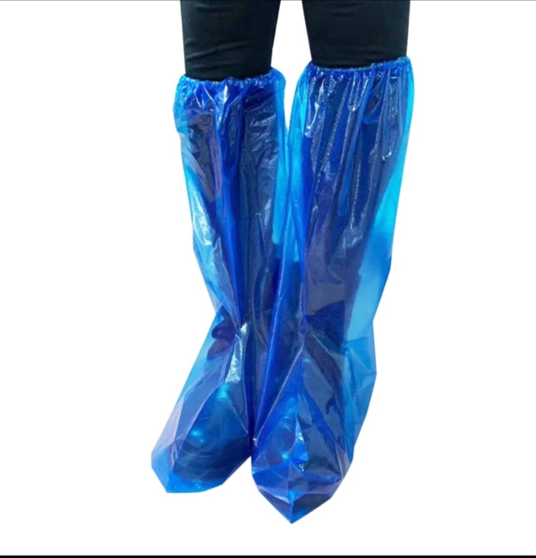 Ủng bọc giày đi mưa chất liệu nylon dày dặn, loại dài cao đến đầu gối
