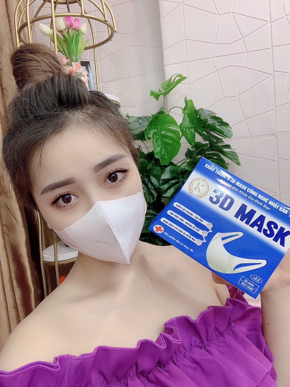 Combo 10 hộp 50 cái k3d mask size m màu trắng