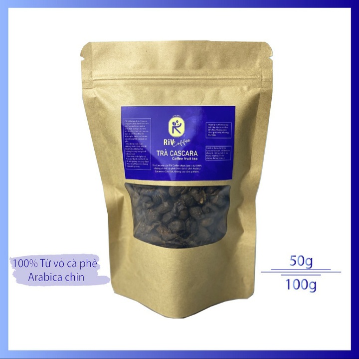 Trà cascara 100% từ vỏ trái cà phê arabica cầu đất - gói 50g