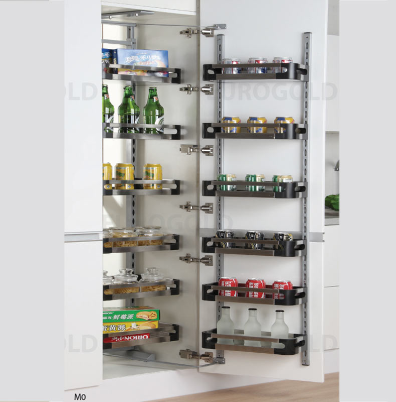 Kệ Inox Tủ Kho Tủ Đồ Khô Nhà Bếp 6 tầng và 4 tầng bằng Inox kiểu hộp cánh mở của hãng Eurogold, hàng nhập khẩu.
