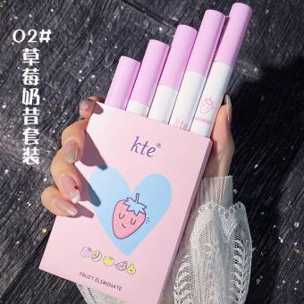 Son, Bộ 5 son kem lì lâu trôi dùng trang điểm KTE trái cây