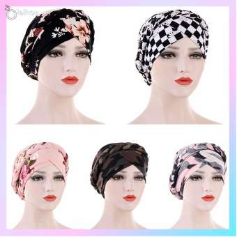 LAIHOU Khăn quàng cổ chống rụng tóc Bông mềm Mũ trùm đầu Hồi giáo Mũ beanie Thuốc Chemo Capsule Khăn trùm đầu cho phụ nữ Khăn xếp người Hồi giáo dành cho nữ Quấn đầu