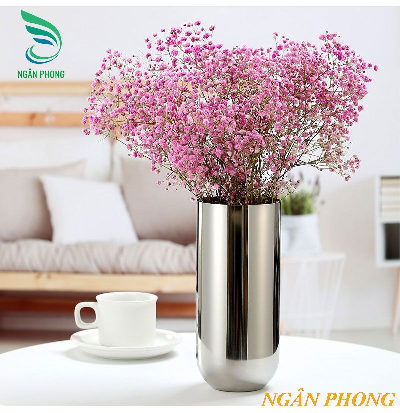 Bình hoa trang trí inox 304