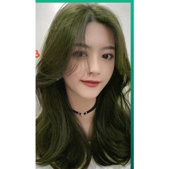 thuốc nhuộm tóc Màu NÂU RÊU Không Tẩy lên từ nền đen, nâu tối AZ008