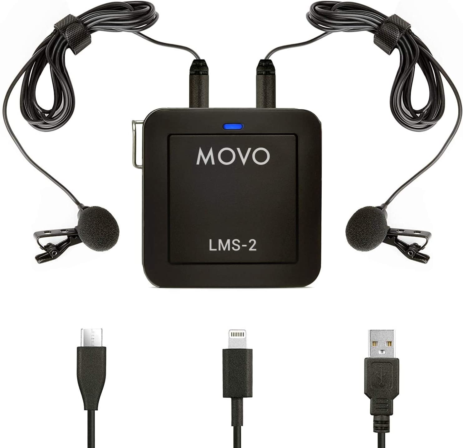 Movo PC-M6 Universal Cardioid Podcasting Microphone with XLR, 3.5mm and USB Outputs, Shockmount and Pop Filter