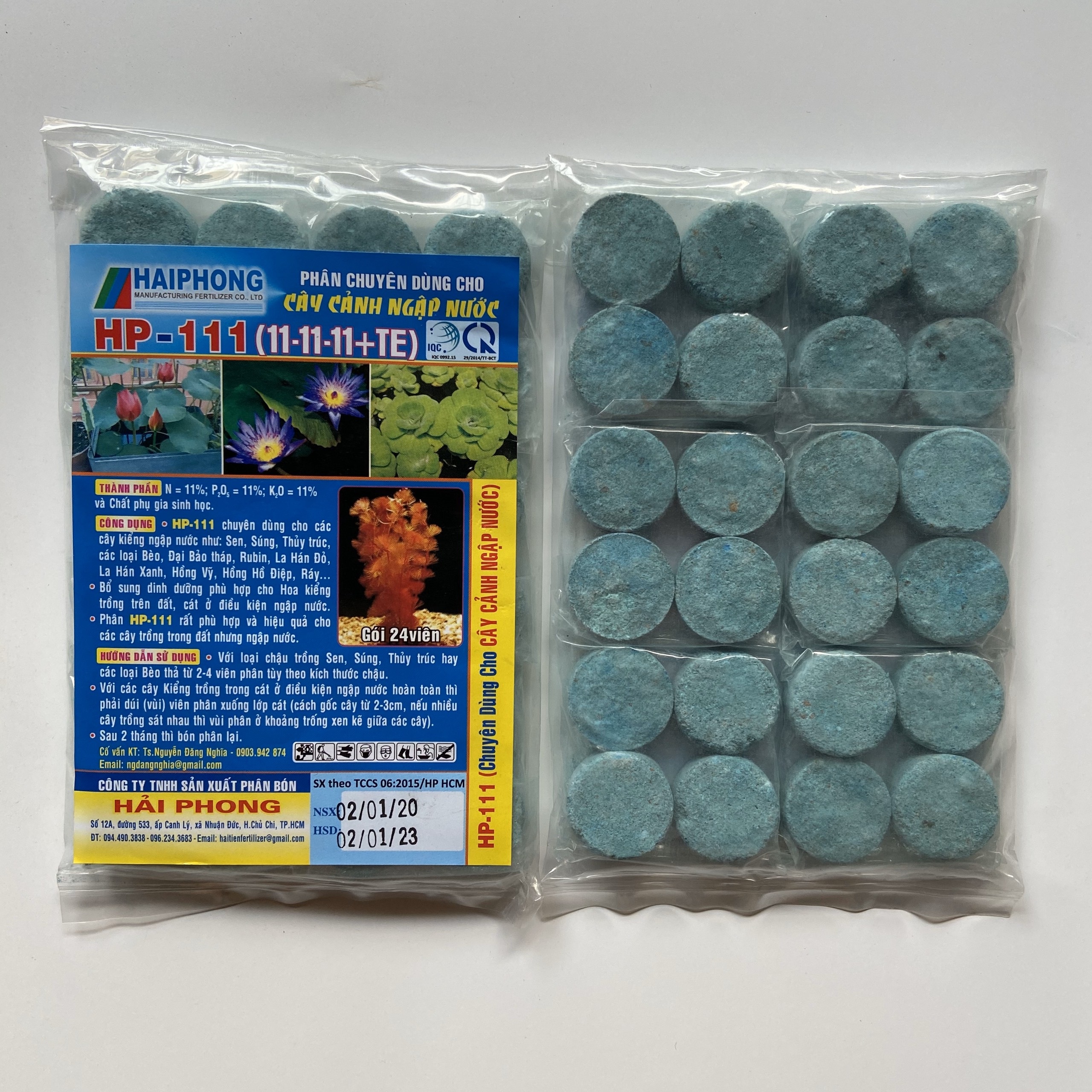 Phân Bón Cho Hoa Sen, Hoa Súng Và Cây Ngập Nước (Gói 24 Viên)